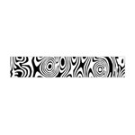 Psychedelic Zebra Black White Flano Scarf (Mini) Back