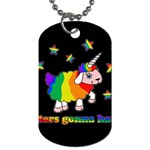 Unicorn sheep Dog Tag (Two Sides) Front