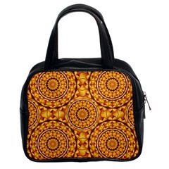 Golden Mandalas Pattern Classic Handbags (2 Sides) by linceazul