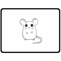 Cute Mouse Fleece Blanket (large)  by Valentinaart