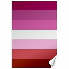 Lesbian Pride Flag Canvas 24  X 36  by Valentinaart