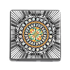 High Contrast Mandala Memory Card Reader (square) by linceazul