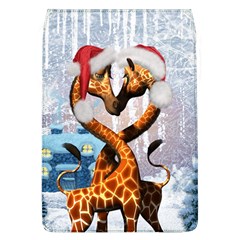 Christmas, Giraffe In Love With Christmas Hat Flap Covers (l)  by FantasyWorld7