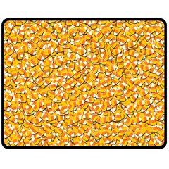 Candy Corn Double Sided Fleece Blanket (medium)  by Valentinaart