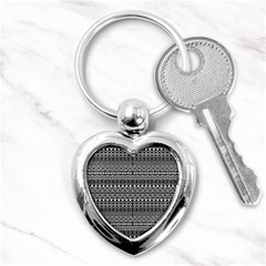 Aztec Influence Pattern Key Chains (heart)  by ValentinaDesign