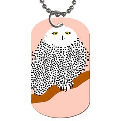 Animals Bird Owl Pink Polka Dots Dog Tag (two Sides) by Mariart