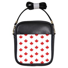 Canadian Maple Leaf Pattern Girls Sling Bags by Mariart