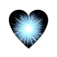 Bright Light On Black Background Heart Magnet by Mariart