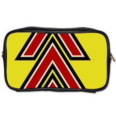 Chevron Symbols Multiple Large Red Yellow Toiletries Bags 2-side by Mariart