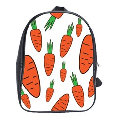 Fruit Vegetable Carrots School Bag (large) by Mariart