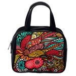 Seamless Texture Abstract Flowers Endless Background Ethnic Sea Art Classic Handbags (2 Sides) Back