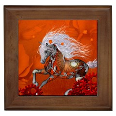 Steampunk, Wonderful Wild Steampunk Horse Framed Tiles by FantasyWorld7