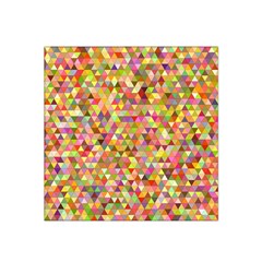 Multicolored Mixcolor Geometric Pattern Satin Bandana Scarf by paulaoliveiradesign