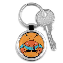 Crab Sea Ocean Animal Design Key Chains (round)  by Nexatart