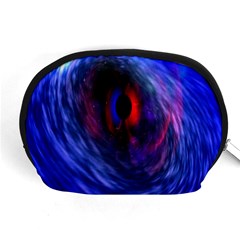 Blue Red Eye Space Hole Galaxy Accessory Pouches (medium)  by Mariart