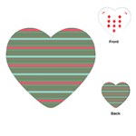 Horizontal Line Red Green Playing Cards (Heart)  Front