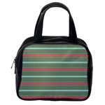 Horizontal Line Red Green Classic Handbags (One Side) Front