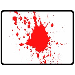 Red Blood Splatter Fleece Blanket (large)  by Mariart