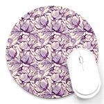 Vegetable Cabbage Purple Flower Round Mousepads Front