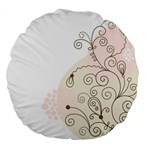 Flower Simple Pink Large 18  Premium Flano Round Cushions Front