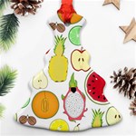 Mango Fruit Pieces Watermelon Dragon Passion Fruit Apple Strawberry Pineapple Melon Ornament (Christmas Tree)  Front