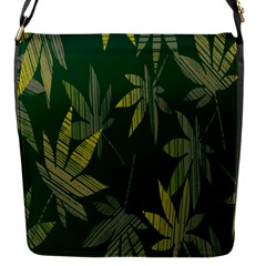 Marijuana Cannabis Rainbow Love Green Yellow Leaf Flap Messenger Bag (s) by Mariart