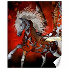 Awesome Steampunk Horse With Wings Canvas 11  X 14   by FantasyWorld7