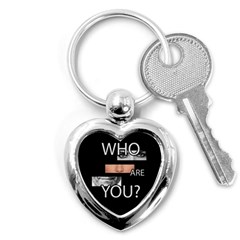 Who Are You Key Chains (heart)  by Valentinaart