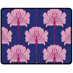 Beautiful Art Nouvea Floral Pattern Double Sided Fleece Blanket (medium)  by NouveauDesign