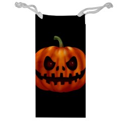 Halloween Pumpkin Jewelry Bag by Valentinaart