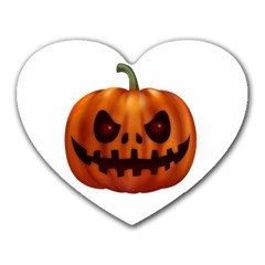 Halloween Pumpkin Heart Mousepads by Valentinaart