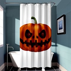 Halloween Pumpkin Shower Curtain 36  X 72  (stall)  by Valentinaart