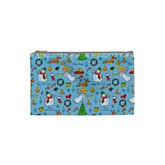 Christmas Pattern Cosmetic Bag (small)  by Valentinaart