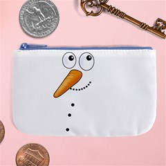 Cute Snowman Large Coin Purse by Valentinaart