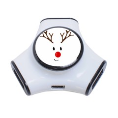 Cute Reindeer  3-port Usb Hub by Valentinaart