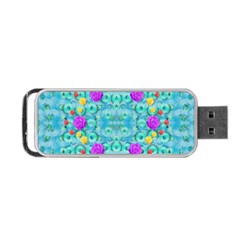 Season For Roses And Polka Dots Portable Usb Flash (two Sides) by pepitasart