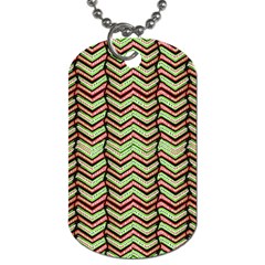 Zig Zag Multicolored Ethnic Pattern Dog Tag (two Sides) by dflcprintsclothing