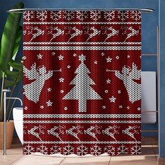 Ugly Christmas Sweater Shower Curtain 60  X 72  (medium)  by Valentinaart