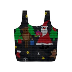 Ugly Christmas Sweater Full Print Recycle Bags (s)  by Valentinaart