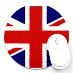 Union Jack Pencil Art Round Mousepads Front