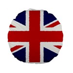 Union Jack watercolor drawing art Standard 15  Premium Flano Round Cushions Front