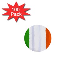 Flag Ireland, Banner Watercolor Painting Art 1  Mini Buttons (100 Pack)  by picsaspassion