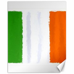 Flag Ireland, Banner Watercolor Painting Art Canvas 16  X 20   by picsaspassion