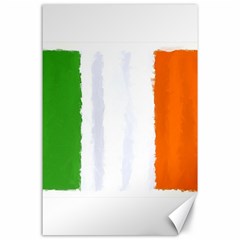 Flag Ireland, Banner Watercolor Painting Art Canvas 24  X 36  by picsaspassion