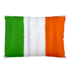 Flag Ireland, Banner Watercolor Painting Art Pillow Case by picsaspassion