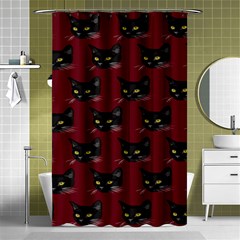 Face Cat Animals Red Shower Curtain 48  X 72  (small)  by Mariart