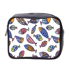 Love Fish Seaworld Swim Rainbow Cartoons Mini Toiletries Bag 2-side by Mariart