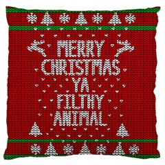 Ugly Christmas Sweater Large Cushion Case (two Sides) by Valentinaart