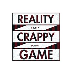 Reality Is Just A Crappy  Boring Game Satin Bandana Scarf by Celenk