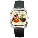 Vintage Thanksgiving Square Metal Watch Front